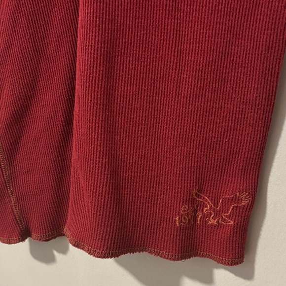 Y2K American Eagle Hooded Button‎ Henley 2000s Vintage - Picture 3 of 8